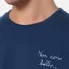 Herren-T-Shirt Arnott aus schwerer Baumwolle mit Non sono bello … piaccio! Stickerei | VACANZE DI NATALE SONDERAUSGABE