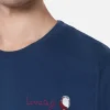 Herren-T-Shirt Arnott aus schwerer Baumwolle mit Lavateje er vino-Stickerei | VACANZE DI NATALE SONDERAUSGABE