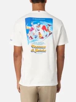 Herren-T-Shirt Arnott aus schwerer Baumwolle mit Vacanze di Natale locandina | VACANZE DI NATALE SONDERAUSGABE