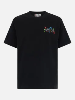 Herren-T-Shirt Arnott aus schwerer Baumwolle mit Capodanno Faccio Danno-Stickerei | INSULTI LUMINOSI SONDEREDITION