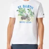 Herren-T-Shirt aus Baumwolle mit Motorradaufdruck