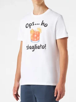Herren-T-Shirt aus Baumwolle mit Sbagliato-Getränkeaufdruck