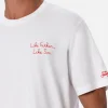 Herren-T-Shirt aus Baumwolle mit The Simpson-Stickerei vorne und Aufdruck hinten | DIE SIMPSON-SONDERAUSGABE