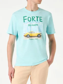 Herren-T-Shirt aus Baumwolle mit Forte dei Marmi-Autoaufdruck