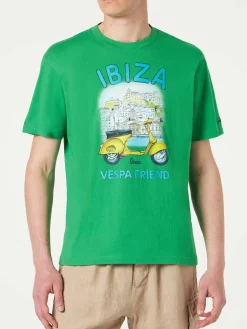 Herren-T-Shirt aus Baumwolle mit Ibiza-Vespa-Aufdruck | VESPA® SONDEREDITION