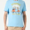 Herren-T-Shirt aus Baumwolle mit Mykonos-Vespa-Aufdruck | VESPA® SONDEREDITION
