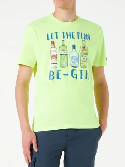 Herren-T-Shirt aus Baumwolle mit „Let the Fun Be-Gin“-Aufdruck