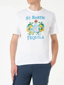 Herren-T-Shirt aus Baumwolle mit St. Barth Tequila-Aufdruck