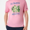 Herren-T-Shirt aus Baumwolle mit St. Barth Mojito-Aufdruck