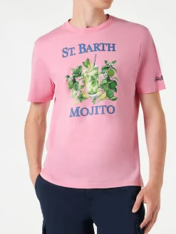 Herren-T-Shirt aus Baumwolle mit St. Barth Mojito-Aufdruck