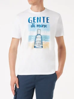 Herren-T-Shirt aus Baumwolle mit Gente di Mare-Aufdruck | GIN MARE SONDEREDITION