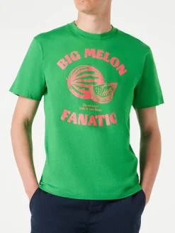 Herren-T-Shirt aus Baumwolle mit Wassermelonen-Print