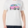 Herren-T-Shirt aus Baumwolle mit Lodola Car-Aufdruck | MARCO LODOLA ART SONDERAUSGABE