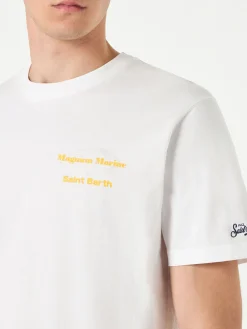 Herren-T-Shirt aus Baumwolle mit Magnum Marine Saint Barth-Aufdruck