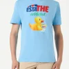 Herren-T-Shirt aus Baumwolle mit Enten-Estathé-Aufdruck | ESTATHE' SONDERAUSGABE
