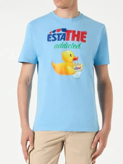 Herren-T-Shirt aus Baumwolle mit Enten-Estathé-Aufdruck | ESTATHE' SONDERAUSGABE