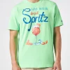 Herren-T-Shirt aus Baumwolle mit Spritz-Print
