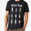 Herren-T-Shirt aus Baumwolle im Vintage-Stil mit Cocktail-Aufdruck