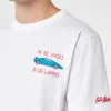Herren-T-Shirt aus Baumwolle mit der Stickerei „Me ne vado in un lambo“ und dem Aufdruck „Car Placed“.