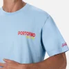 Herren-T-Shirt aus Baumwolle mit platziertem Portofino Addicted-Postkartendruck