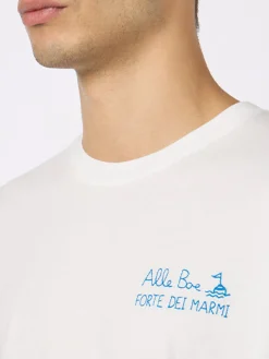 Herren-T-Shirt aus Baumwolljersey im klassischen Schnitt Portofino mit Vado a Forte-Aufdruck | ALLE BOE SPECIAL EDITION