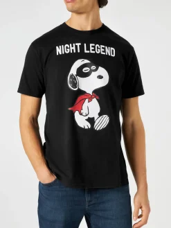 Herren-T-Shirt aus Baumwolle mit Snoopy-Nacht-Legende-Aufdruck | SNOOPY – PEANUTS™ SONDEREDITION