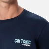 Herren-T-Shirt aus Baumwolle mit platziertem Gin Tonic Addicted-Aufdruck