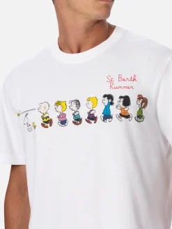 Herren-T-Shirt aus Baumwolle mit Peanuts-Aufdruck und Stickerei | SNOOPY PEANUTS™ SONDEREDITION