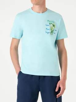 Herren-T-Shirt aus Baumwolle mit Mojito-Stickerei