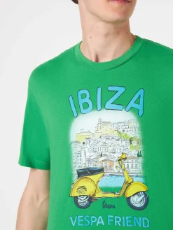 Herren-T-Shirt aus Baumwolle mit Ibiza-Vespa-Aufdruck | VESPA® SONDEREDITION