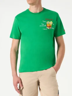 Herren-T-Shirt aus Baumwolle mit Sbagliato-Stickerei