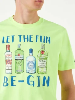 Herren-T-Shirt aus Baumwolle mit „Let the Fun Be-Gin“-Aufdruck