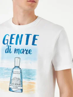 Herren-T-Shirt aus Baumwolle mit Gente di Mare-Aufdruck | GIN MARE SONDEREDITION