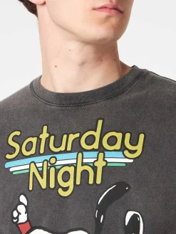 Herren-T-Shirt aus Baumwolle mit Snoopy-Tänzer-Aufdruck | PEANUTS® SONDEREDITION