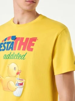 Herren-T-Shirt aus Baumwolle mit Estathé-Enten-Print | ESTATHE' SONDERAUSGABE