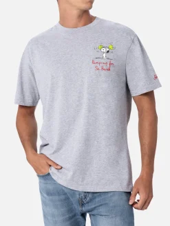 Herren-T-Shirt aus Baumwolle mit Snoopy-Aufdruck und Stickerei | SNOOPY PEANUTS™ SONDEREDITION