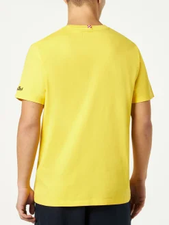 Herren-T-Shirt aus Baumwolle mit Sbagliato-Glasdruck