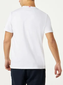 Herren-T-Shirt aus Baumwolle mit Enten-Print auf der Tasche