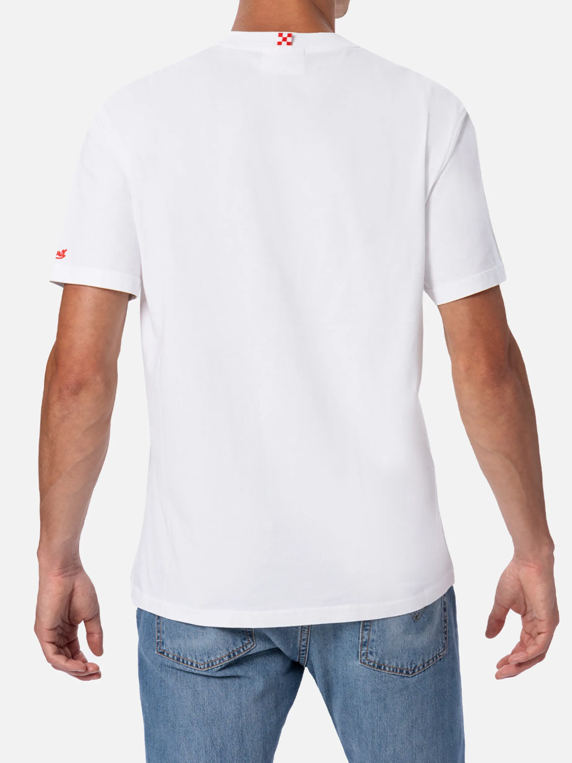 Herren-T-Shirt aus Baumwolle mit Peanuts-Aufdruck und Stickerei | SNOOPY PEANUTS™ SONDEREDITION