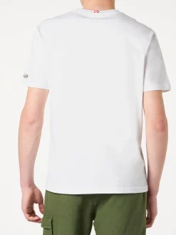 Herren-T-Shirt aus Baumwolle mit „Back in Saint Barth“-Aufdruck