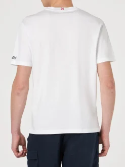 Herren-T-Shirt aus Baumwolle mit Forte dei Marmi-Vespa-Friend-Aufdruck | VESPA® SONDEREDITION