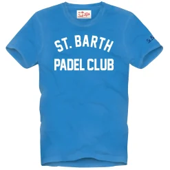 Herren-T-Shirt aus Baumwolle im Vintage-Stil mit St. Barth Padel Club-Aufdruck