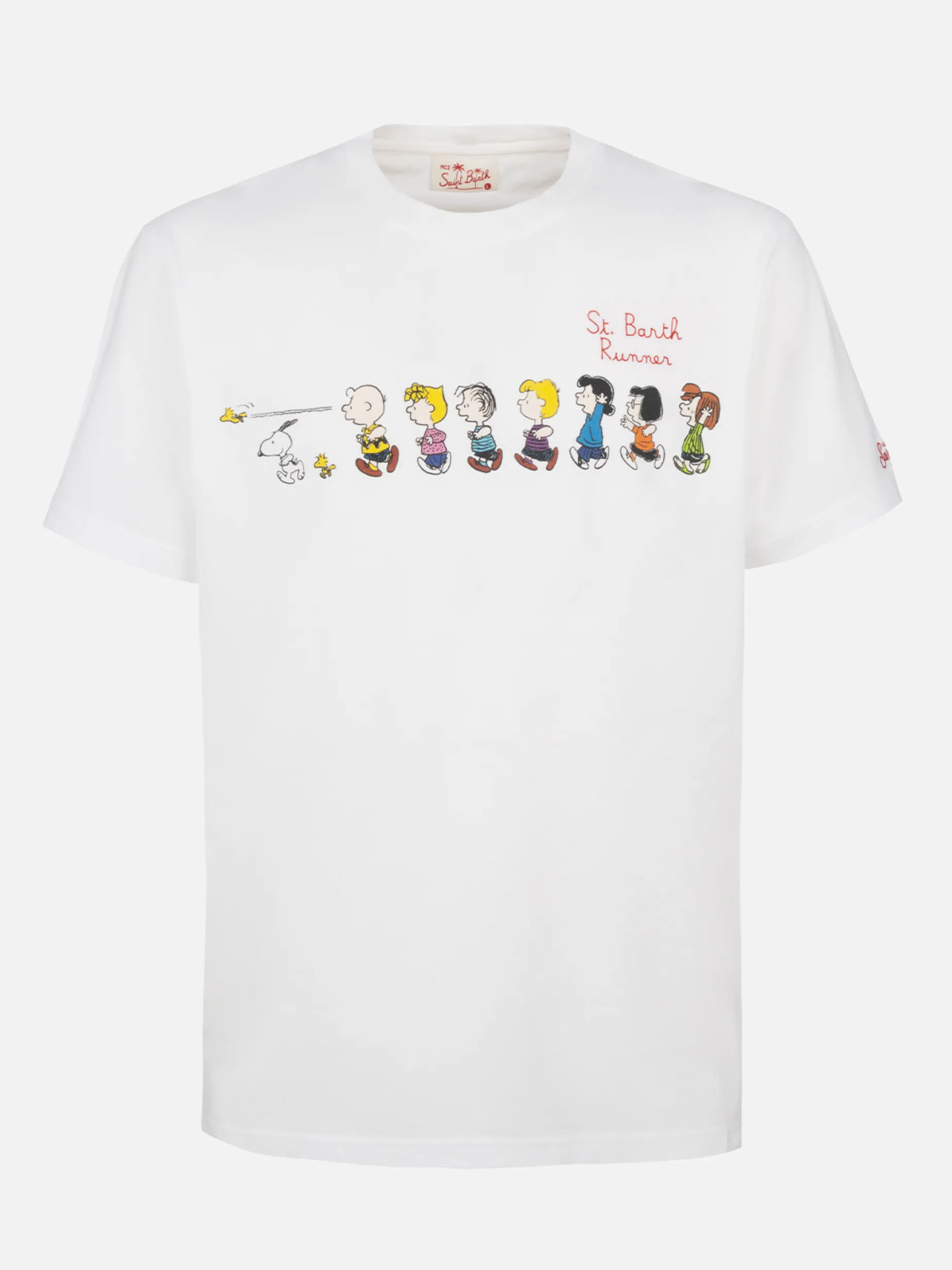 Herren-T-Shirt aus Baumwolle mit Peanuts-Aufdruck und Stickerei | SNOOPY PEANUTS™ SONDEREDITION