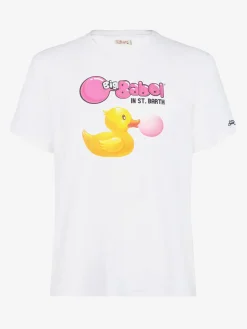 Herren-T-Shirt aus Baumwolle mit Enten-Big-Babol-Aufdruck | GROSSE BABOL® SONDEREDITION