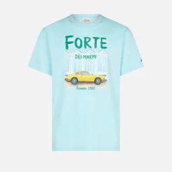 Herren-T-Shirt aus Baumwolle mit Forte dei Marmi-Autoaufdruck