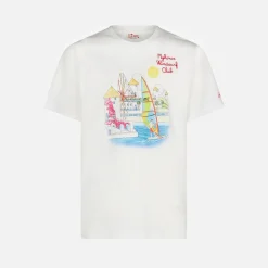 Herren-T-Shirt aus Baumwolle mit Mykonos-Aufdruck