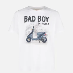 Herren-T-Shirt aus Baumwolle mit „Bad Boy in Roma“-Aufdruck