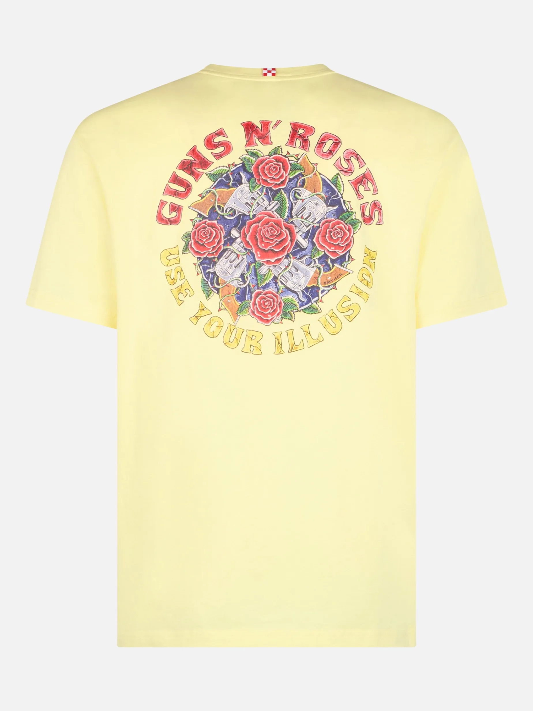 Herren-T-Shirt aus Baumwolle mit platziertem Guns n' Roses-Aufdruck auf Vorder- und Rückseite | GUNS N' ROSES SONDEREDITION
