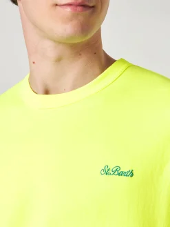 Herren-T-Shirt aus gelber Baumwolle