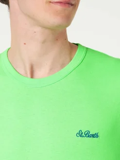 Herren-T-Shirt aus grüner Baumwolle